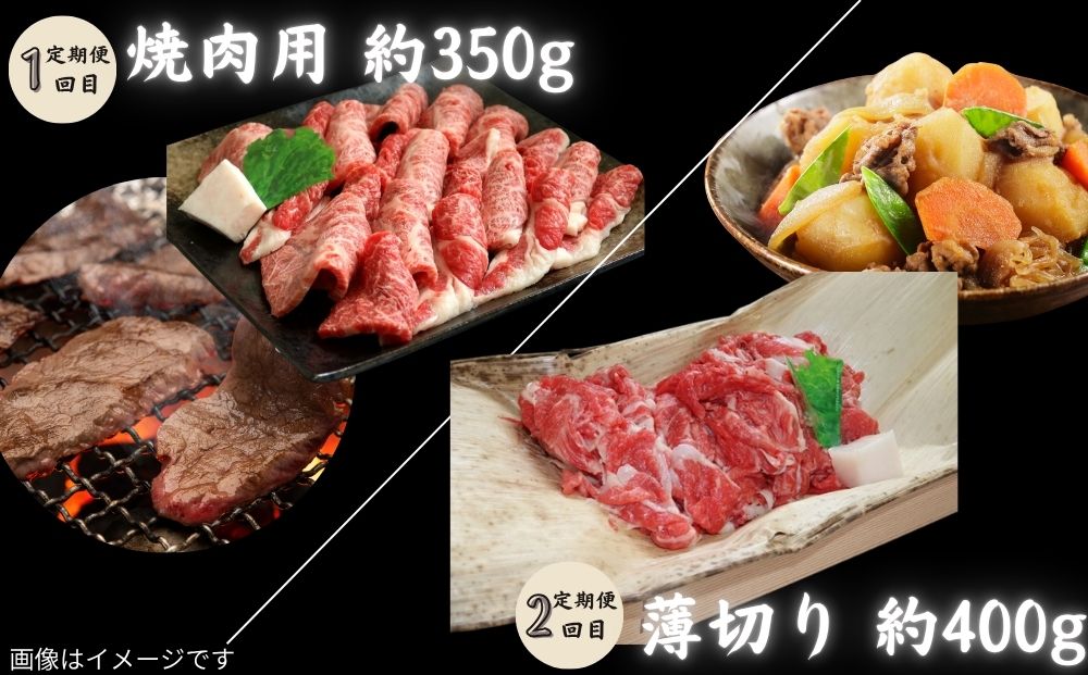 【宇陀里牛 定期便6回 (小人数向け) 】宇陀里牛 食べきりサイズ ／ふるさと納税 宇陀里牛 黒毛和牛 少量 牛肉セット 焼肉 ステーキ すき焼き 6回配送 国産和牛 光福久屋 奈良県 宇陀市
