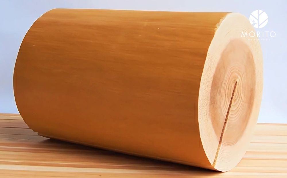 森の丸太スツール＜杉／磨き丸太仕上げ＞／ スツール オットマン おしゃれ 木製 椅子 サイドテーブル チェア 収納 玄関 天然木 北欧 丸太 インテリア MORITO 森庄銘木産業 奈良県 宇陀市