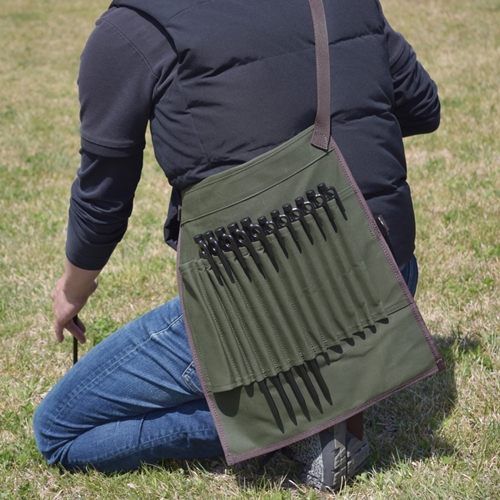 ペグケース ペグ・ハンマーケース PH-007 ／ ペグ収納ケース ペグバッグ 作業バッグ 腰に巻ける キャンプ テント 防水 ペグ ハンマー 運搬用