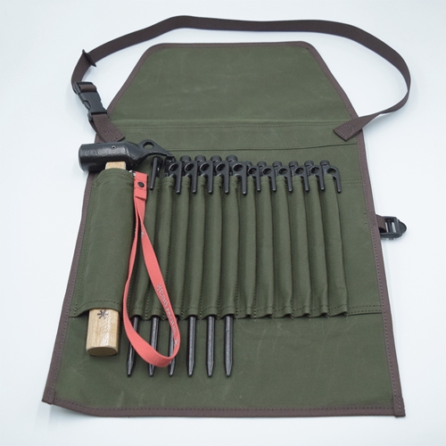 ペグケース ペグ・ハンマーケース PH-007 ／ ペグ収納ケース ペグバッグ 作業バッグ 腰に巻ける キャンプ テント 防水 ペグ ハンマー 運搬用