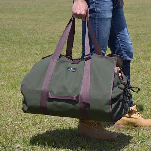 キャンプ・焚き火用 薪バッグ ／ 薪キャリー 薪入れ ログキャリー ショルダー薪バッグ ME-004