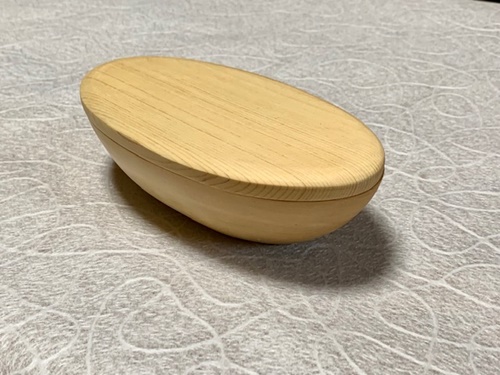 木曽檜 楕円型 ダイエット スリム 弁当箱／津田瑞苑 ボウル 木製 スギ ガラス ウッド コート コーティング 奈良県 宇陀市