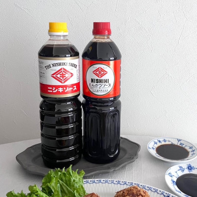 醤油屋のこだわりソース!とんかつソース1L・ニシキソース(ウスター)1L　各3本　計6本セット【1749522】