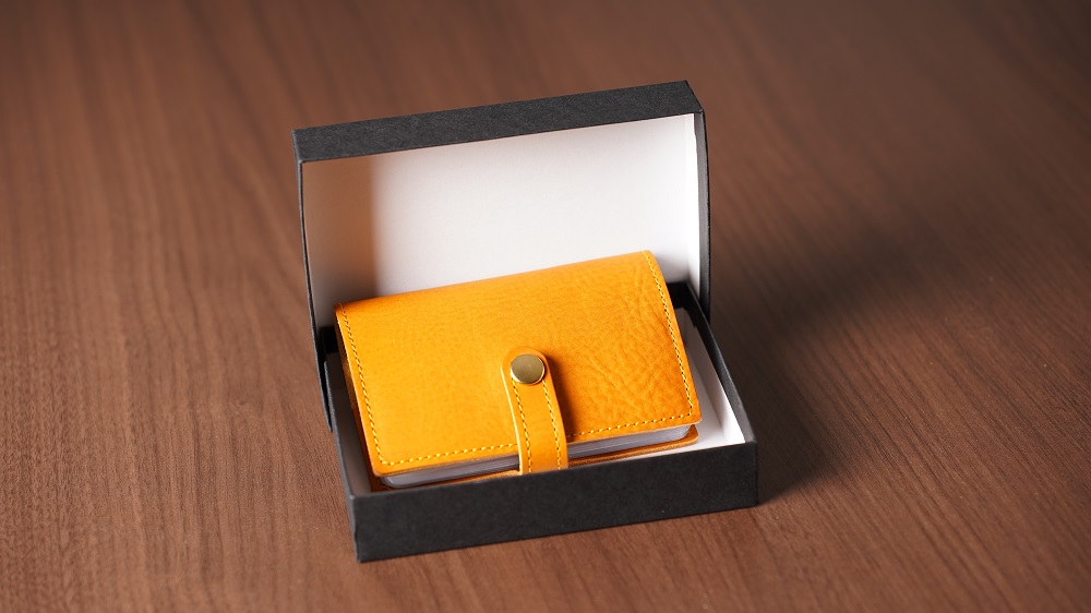 カードホルダー（イタリアレザー　ネブラスカ） ASK：イエロー