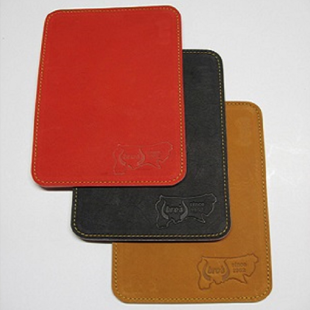 マウスパッド 革 シンプル おしゃれ 日本製 レザー メンズ レディース 男性 女性 プレゼント おすすめ 誕生日 卒業祝い 入学祝い 昇進祝い 還暦祝い 革婚式：赤オレンジ