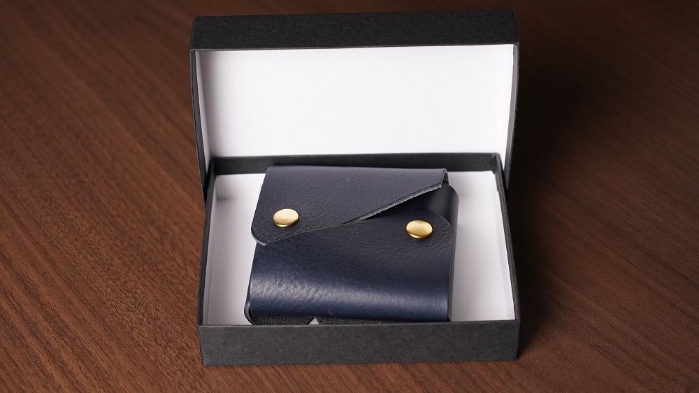 コインケース　小銭入れ（イタリアレザー　ネブラスカ） ASK：ネイビー