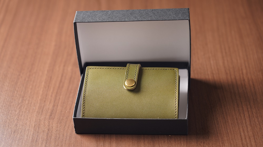 カードホルダー 栃木レザー 牛革 日本製 レザー 天然皮革 レディース メンズ シンプル 使いやすい 人気 おすすめ 30代 40代 50代 ASK：グリーン