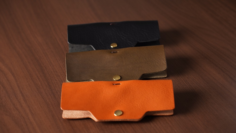 メガネケース（イタリアレザー　ネブラスカ）ASK：チョコ