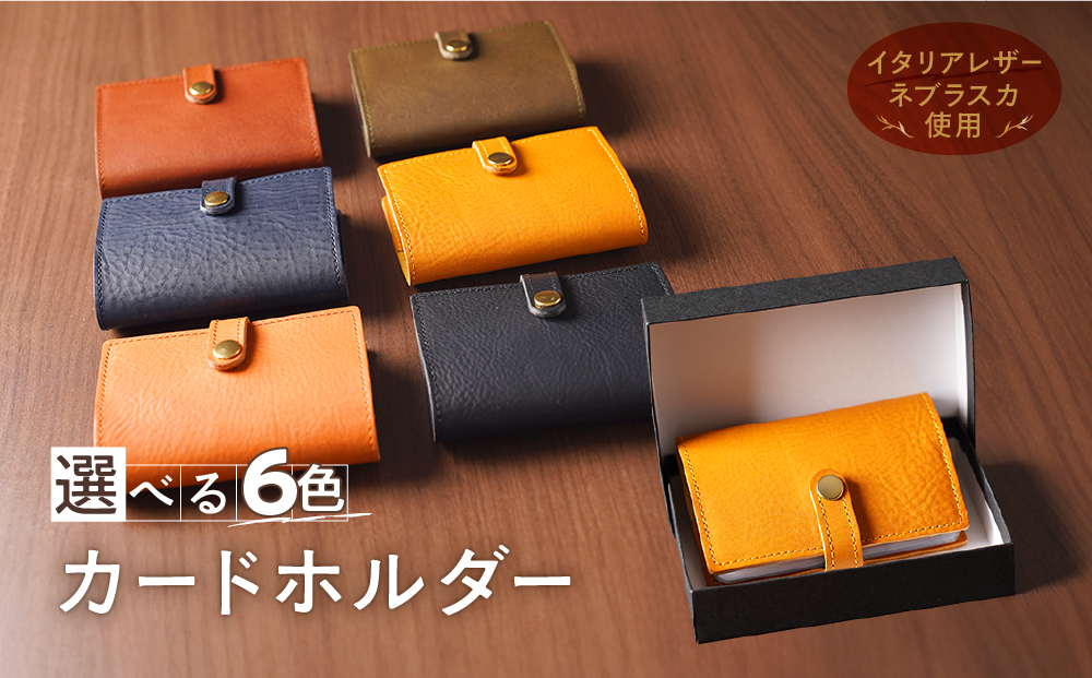 カードホルダー（イタリアレザー　ネブラスカ） ASK：イエロー