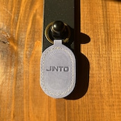 高市早苗 オフィシャル キーリング レザーキーホルダー 野球 グローブ 本革 JINTO:水色