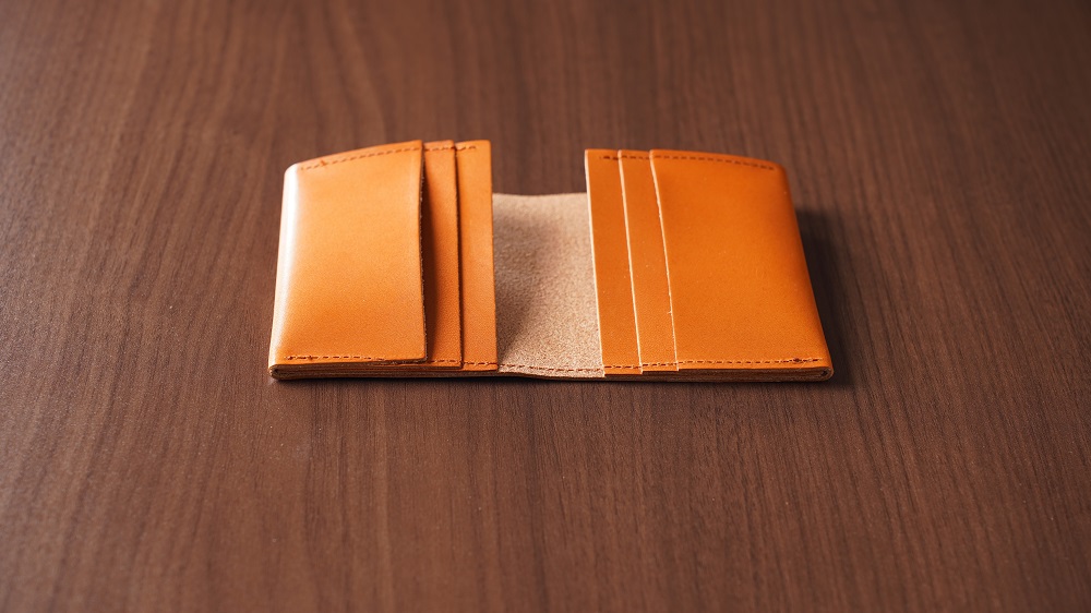 ミニ財布 札入れ 栃木レザー 牛革 日本製 レザー 天然皮革 レディース メンズ シンプル 使いやすい 人気 おすすめ ASK 30代 40代 50代：ブラウン