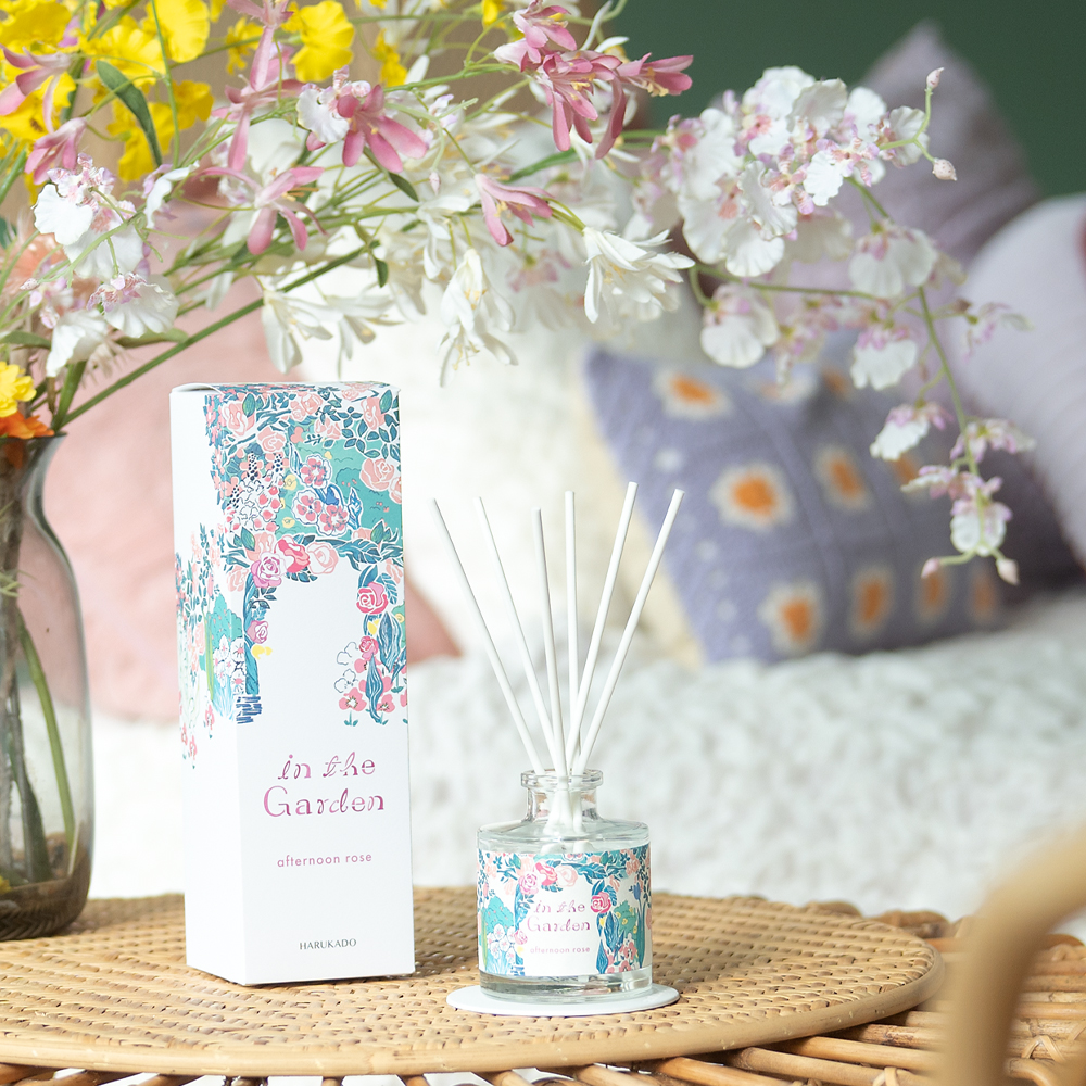 インザガーデン リード ディフューザー アフタヌーン ローズ 晴香堂 HARUKADO 芳香剤 インテリア アロマ 香り リビング 玄関 ベッドルーム 車 プレゼント ギフト