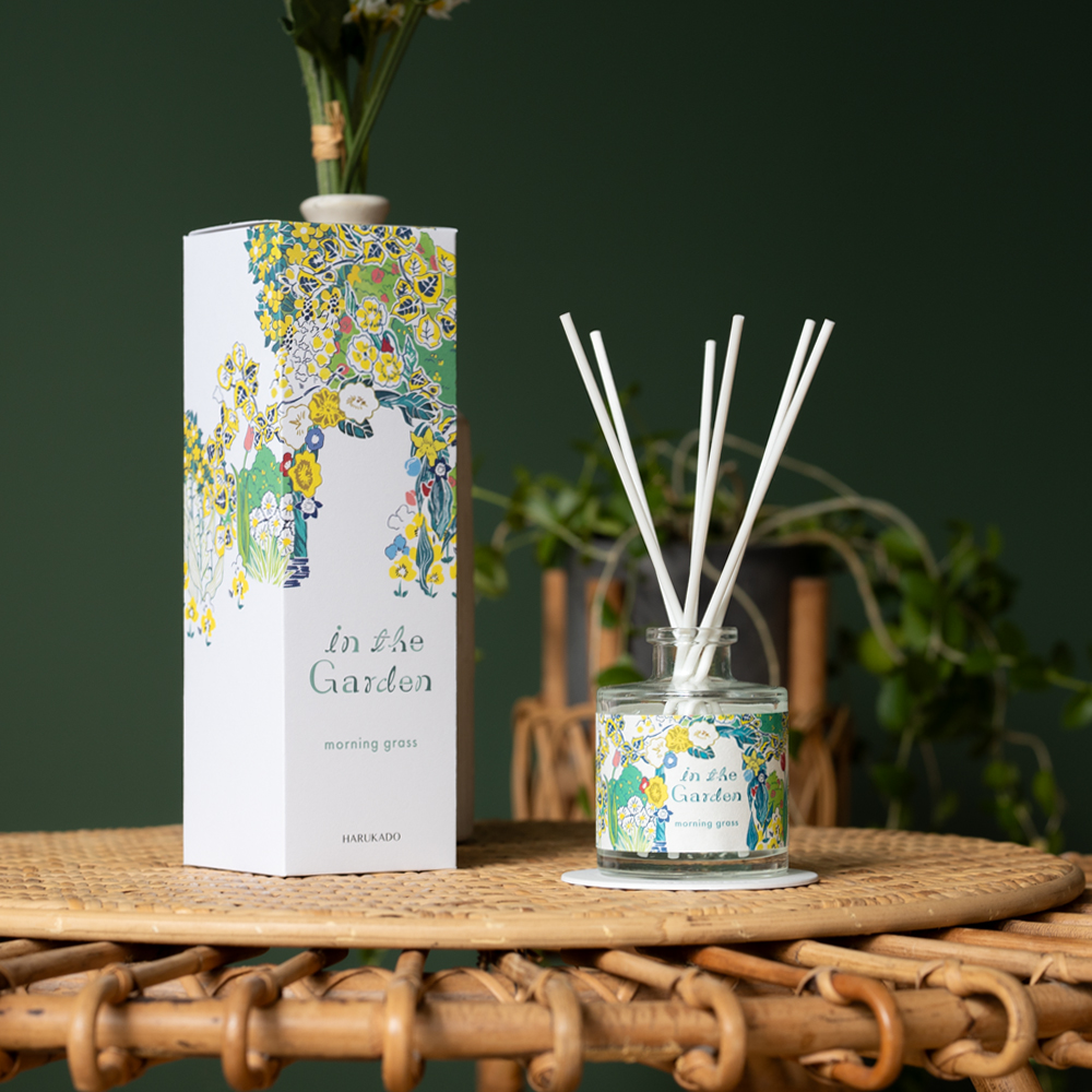 インザガーデン リード ディフューザー モーニンググラス 晴香堂 HARUKADO 芳香剤 インテリア アロマ 香り リビング 玄関 ベッドルーム 車 プレゼント ギフト