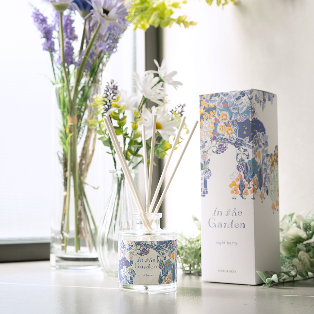 インザガーデン リード ディフューザー  ナイトベリー 晴香堂 HARUKADO 芳香剤 インテリア アロマ 香り リビング 玄関 ベッドルーム 車 プレゼント ギフト