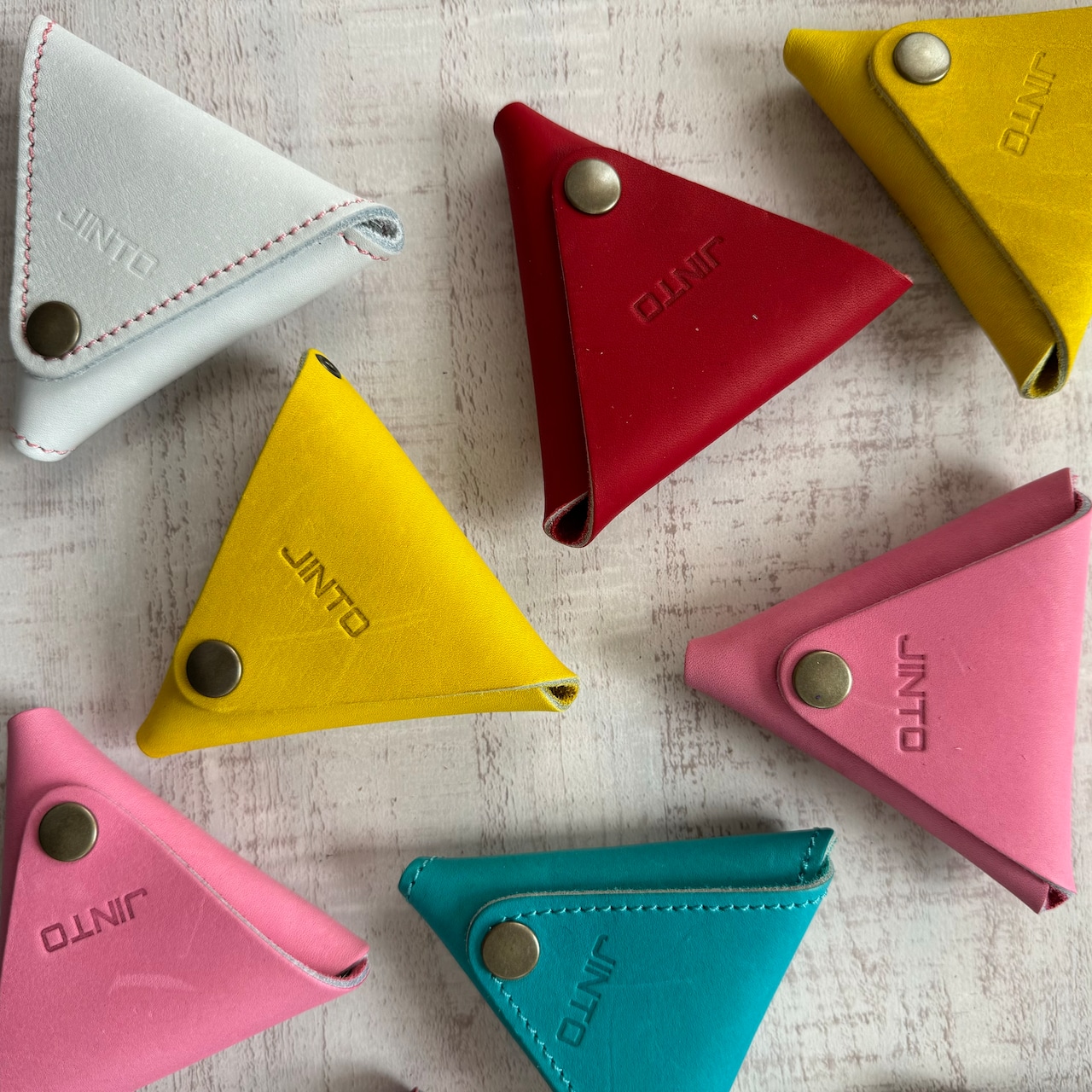 三角 コインケース 小銭入れ ミニ財布 野球 グローブ 本革 JINTO:黒