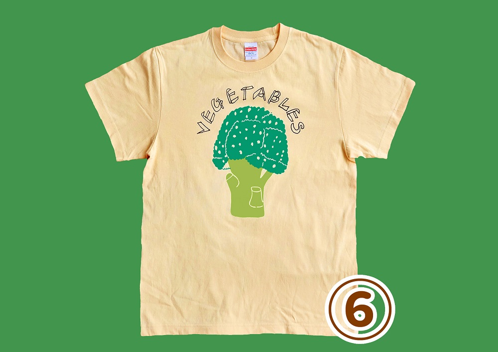 オリジナル 手刷り Tシャツ【ブロッコリー XLサイズ】メンズ レディース
