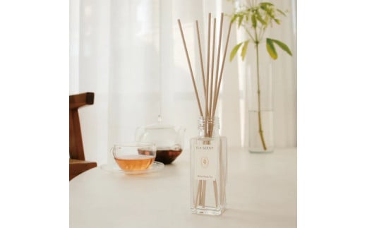 ティーセント リードディフューザー ホワイトピーチティー の 香り 晴香堂 HARUKADO  TEA SCENT ルームフレグランス 芳香剤 インテリア アロマ  香り リビング 玄関 ベッドルーム プレゼント ギフト