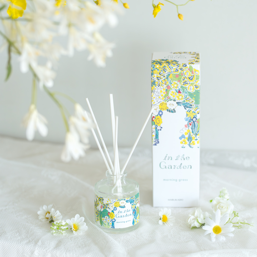 インザガーデン リード ディフューザー モーニンググラス 晴香堂 HARUKADO 芳香剤 インテリア アロマ 香り リビング 玄関 ベッドルーム 車 プレゼント ギフト