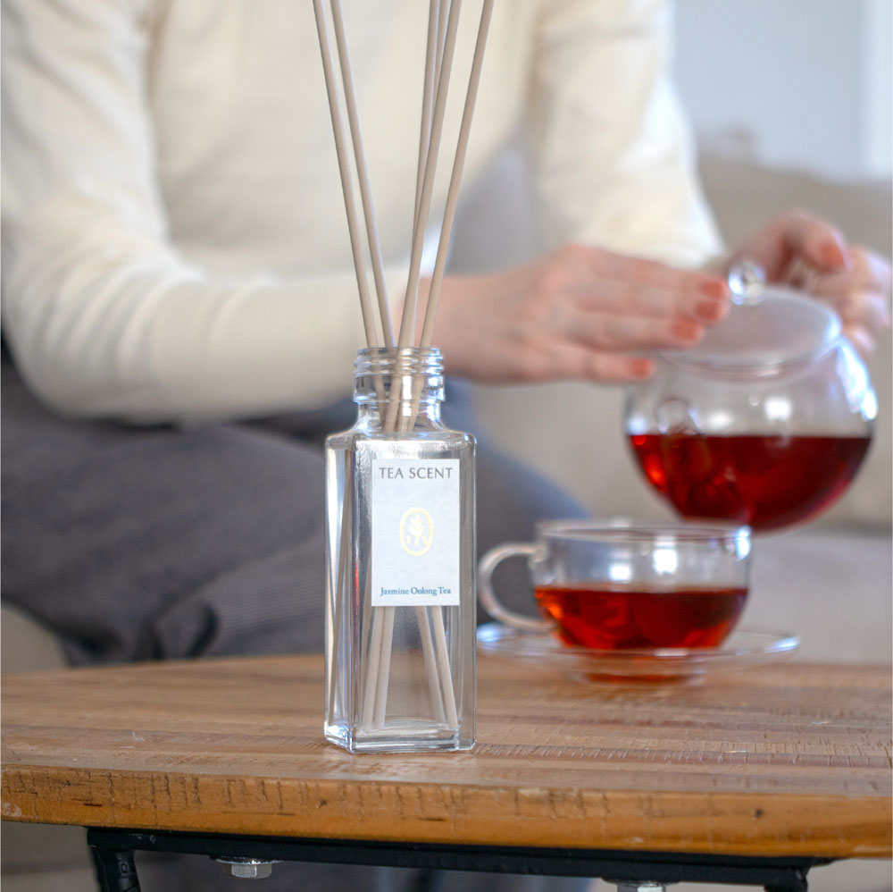ティーセント リードディフューザー ジャスミンウーロンティー の 香り 晴香堂 HARUKADO TEA SCENT  ルームフレグランス 芳香剤 インテリア アロマ  香り リビング 玄関 ベッドルーム プレゼント ギフト
