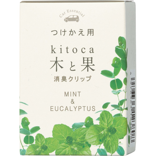 木と果 消臭クリップ つけかえ用 ミント ＆ ユーカリ 晴香堂 HARUKADO 車用 芳香剤 フレグランス