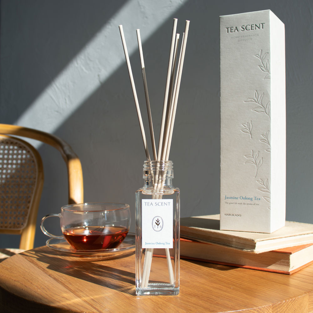 ティーセント リードディフューザー ジャスミンウーロンティー の 香り 晴香堂 HARUKADO TEA SCENT  ルームフレグランス 芳香剤 インテリア アロマ  香り リビング 玄関 ベッドルーム プレゼント ギフト