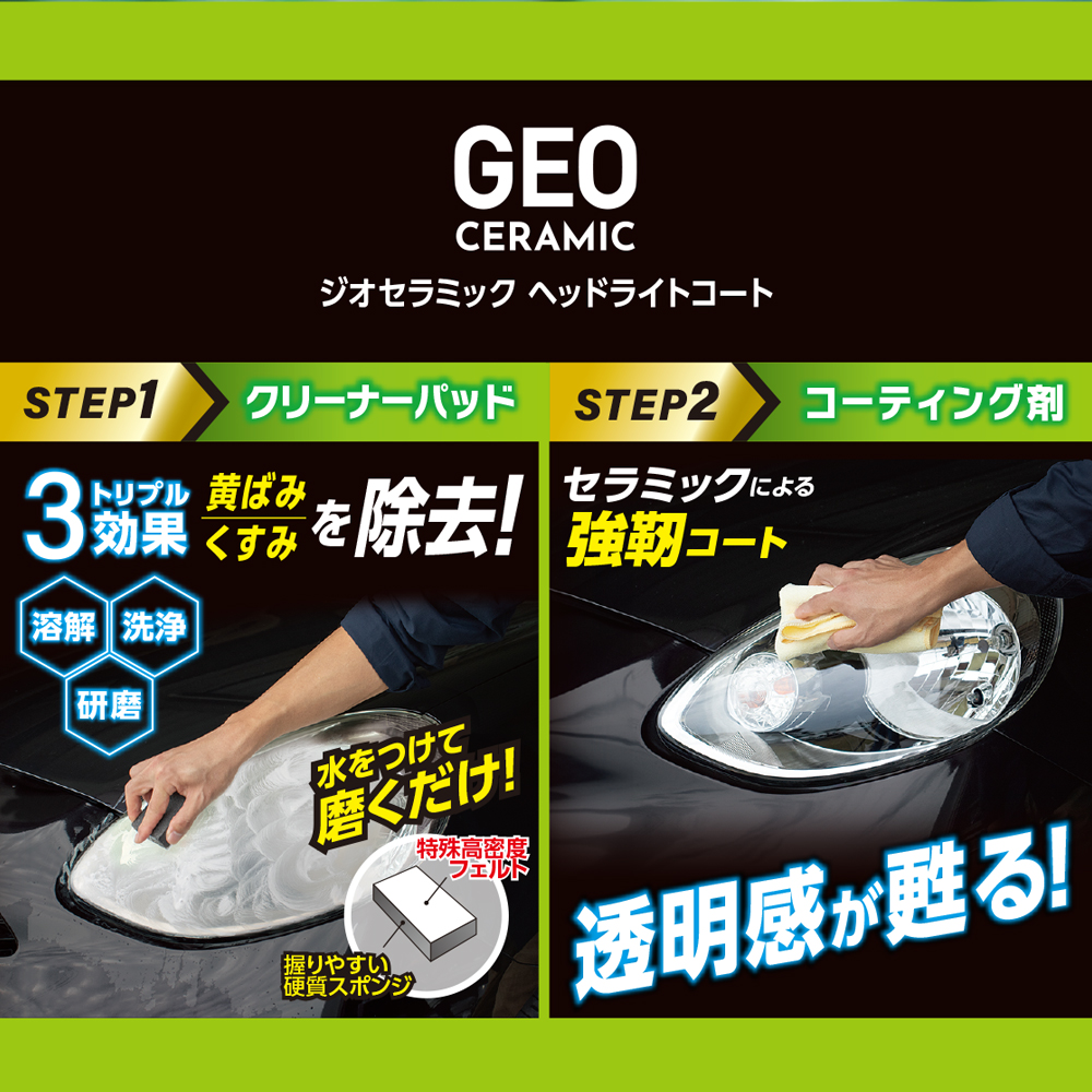 ジオセラミック ヘッドライトコート 晴香堂 HARUKADO カーオール 車用洗車用品