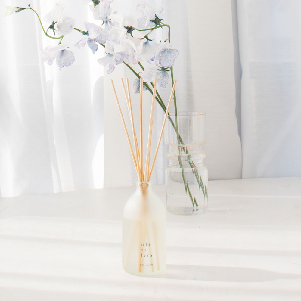 トキノハナ リードディフューザー クチナシ の 香り 晴香堂 HARUKADO toki no hana 梔子 ルームフレグランス 芳香剤 インテリア アロマ  香り リビング 玄関 ベッドルーム プレゼント ギフト