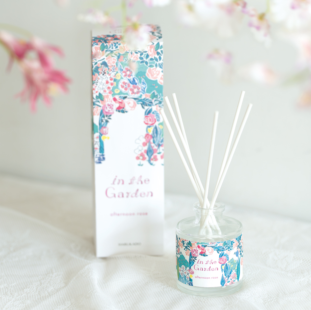 インザガーデン リード ディフューザー アフタヌーン ローズ 晴香堂 HARUKADO 芳香剤 インテリア アロマ 香り リビング 玄関 ベッドルーム 車 プレゼント ギフト