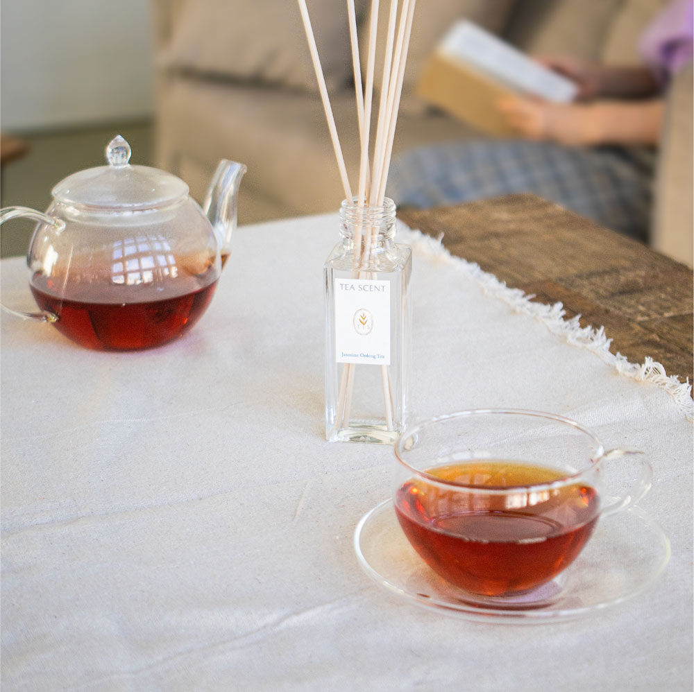 ティーセント リードディフューザー ジャスミンウーロンティー の 香り 晴香堂 HARUKADO TEA SCENT  ルームフレグランス 芳香剤 インテリア アロマ  香り リビング 玄関 ベッドルーム プレゼント ギフト