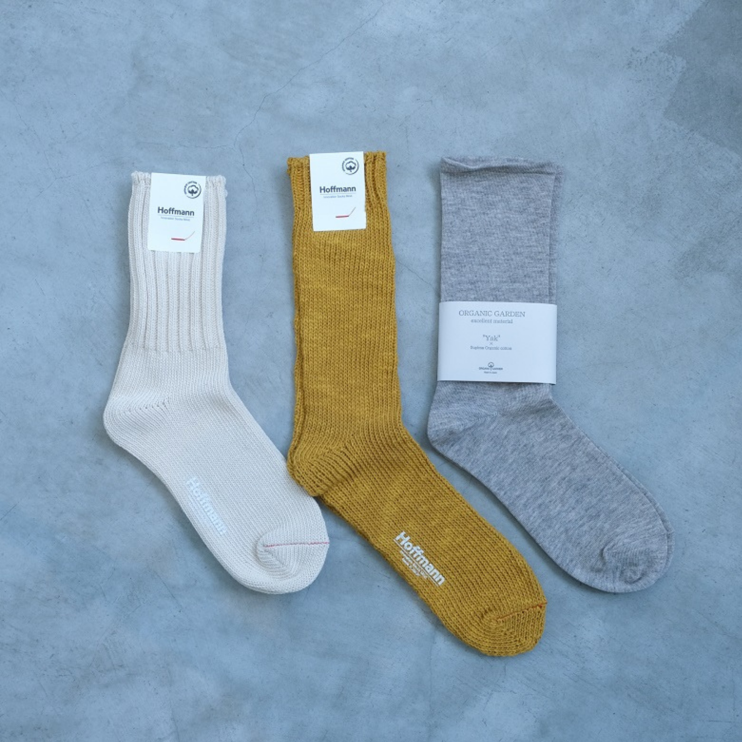 レディースカジュアルソックスセット / 3足アソート スーピマコットン ヤク オーガニックコットン 針抜きソックス 靴下 カジュアル 普段履き