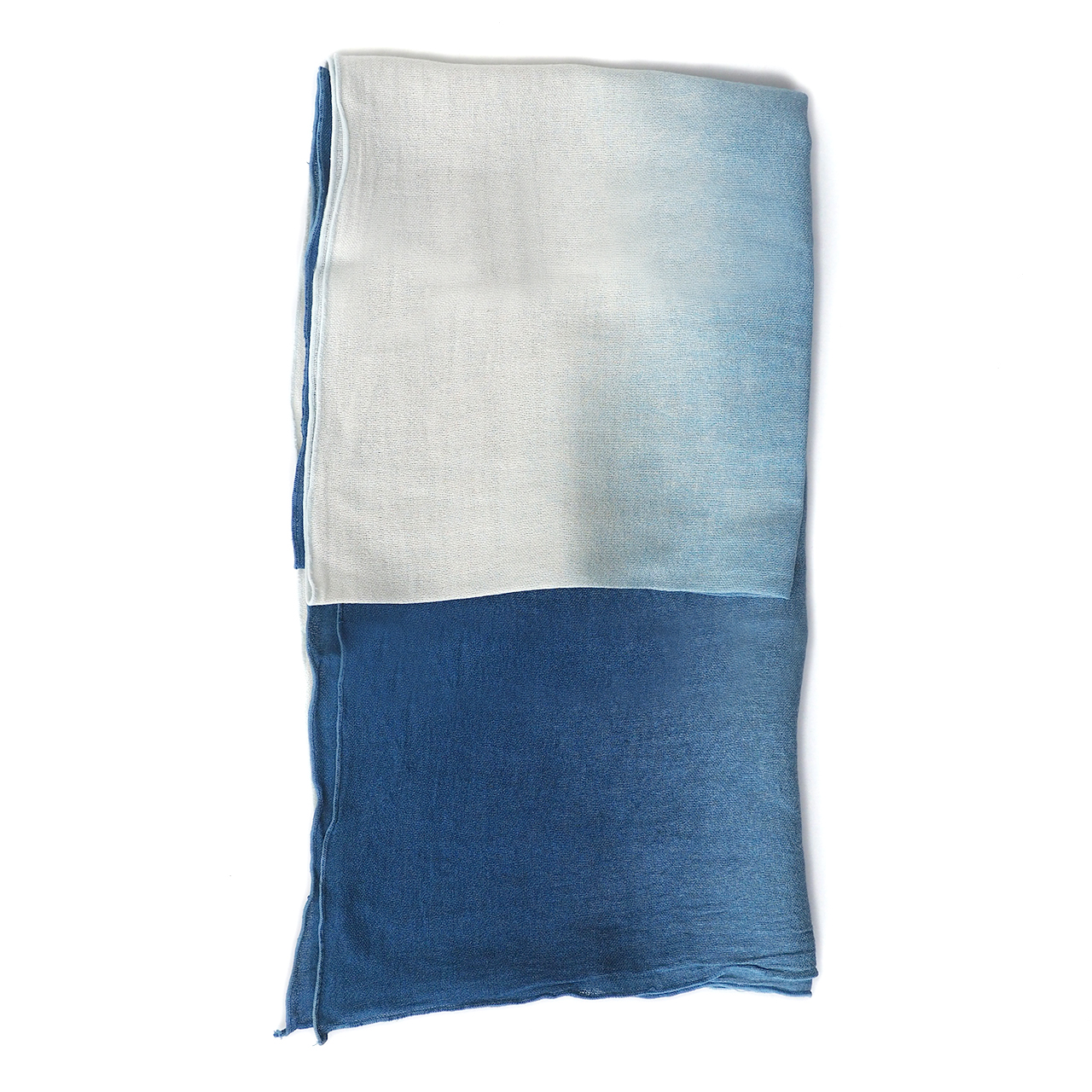 026ai amu 天然藍染スカーフ/ぼかし///藍染 和紙 スカーフ UV 日よけ レディース 婦人 メンズ 紳士 おしゃれ シンプル カジュアル 肌触り ふっくら 日本製 奈良県 広陵町