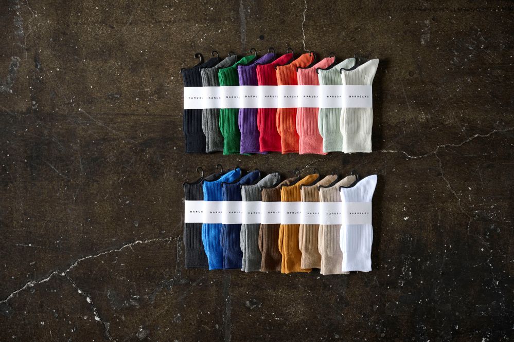 HARUSAKU プレーンリブソックス 10足セット （27cm〜29cm）///靴下 くつした くつ下 ソックス 足元 ビジネス シンプル カジュアル おしゃれ かわいい 消臭 履き心地 メンズ レディース 紳士 婦人 日常 通年 プレゼント 贈り物 日本製 奈良県 広陵町