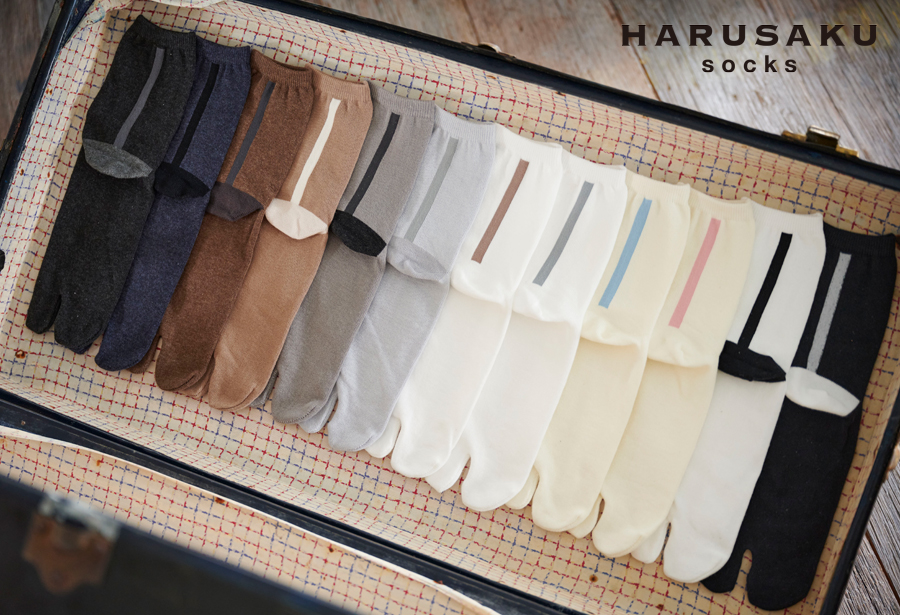 HARUSAKU 足袋バックラインソックス 10足セット （23cm〜25cm）