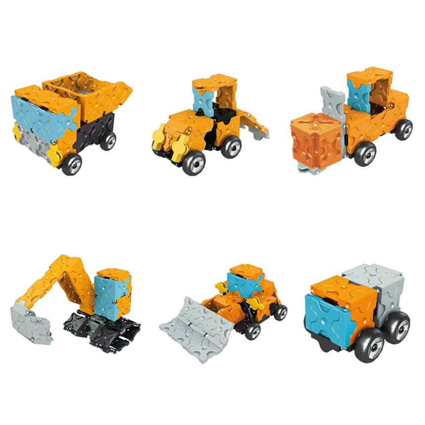 LaQ ハマクロンコンストラクター ミニヘリコプター ＋ ミニモンスター トラック ＋ ミニ白バイ ＋ はたらく車 | おもちゃ 玩具 オモチャ 電車 車 バイク  男の子 5歳 6歳 7歳 8歳 知育玩具 ラキュー 入学 お祝い 奈良県 大淀町