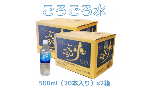 大峰山の超名水　ごろごろ水　500ml×2ケース