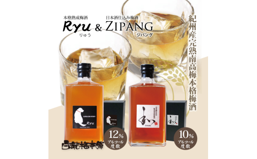 N095　紀州完熟南高梅梅酒２本　ジパング・りゅう