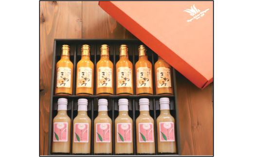 N324　きわみみかんジュース２００ｍｌ　６本　あら川の桃ドリンク２００ｍｌ　６本