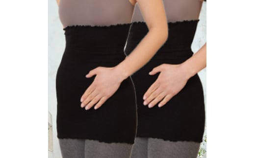 M201　シルク腹巻きブラックブラック