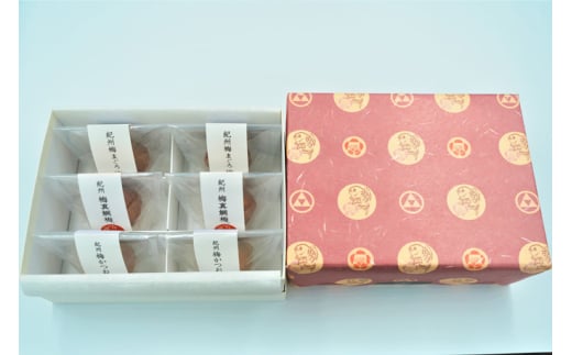 M154　【岩谷】梅真鯛梅・梅まぐろ梅・梅かつお梅　詰合せ　六個入