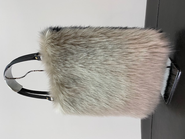 M435　エコファーバイカラーバッグ