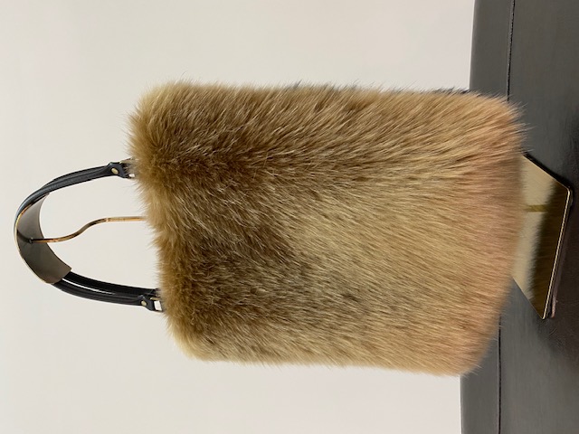 M436　エコファーバイカラーバッグ