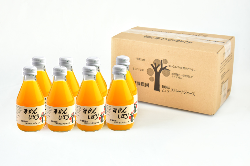 M080　みかんしぼり　１８０ｍｌ　８本セット