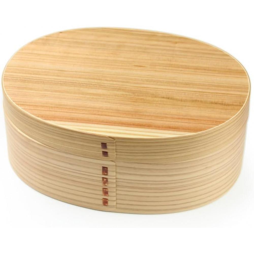 曲げわっぱ弁当箱 【900ml】ナチュラル 日本国内仕上げ 天然木 1段