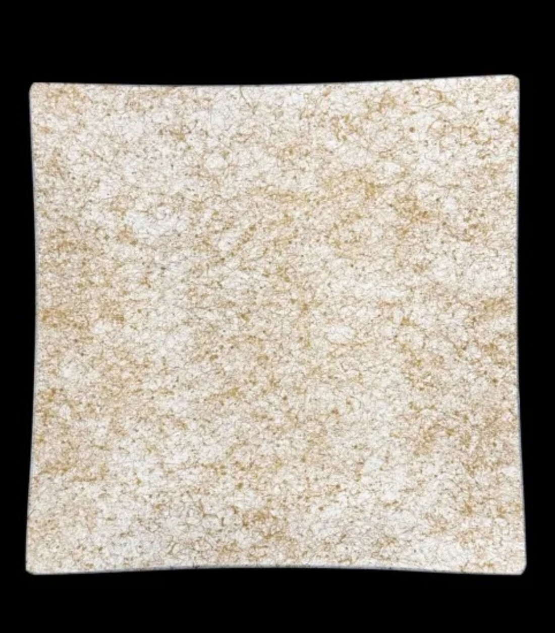 波スクエアプレート L 乱糸(マット仕上げ)純白［NF81］