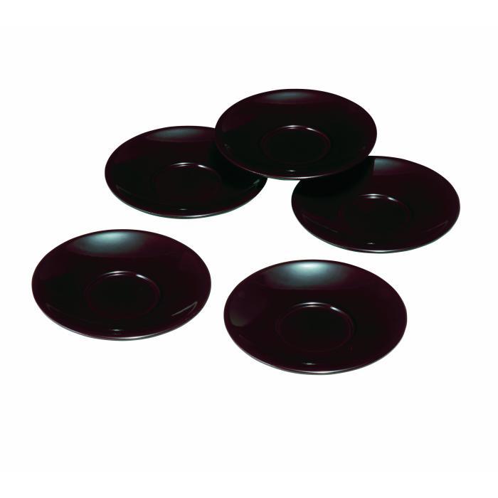 4.0寸 茶托 茶たく 溜塗 5枚組【YG104】