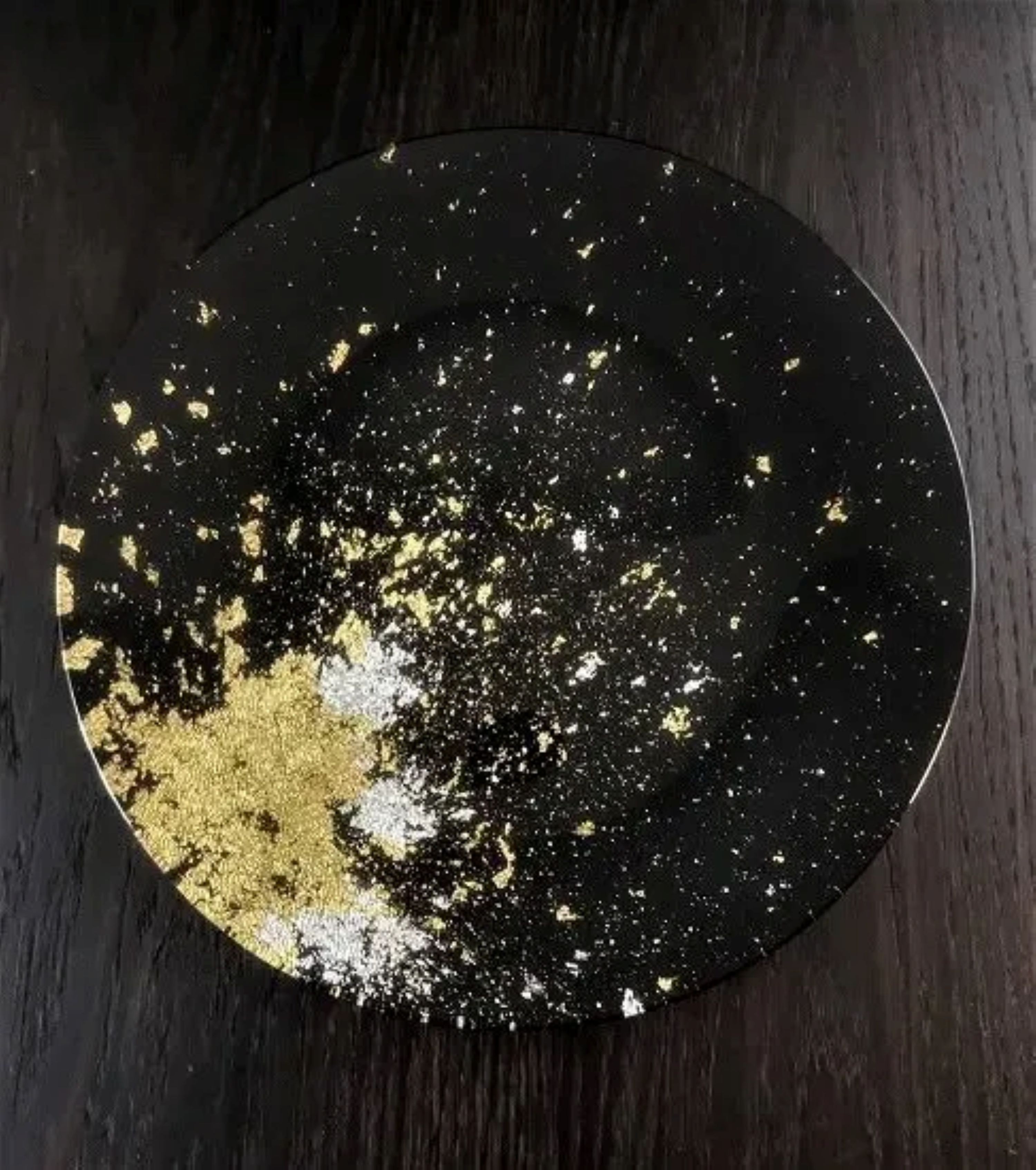 フラットプレート(D) 古代塗り金箔漆黒［NF213］