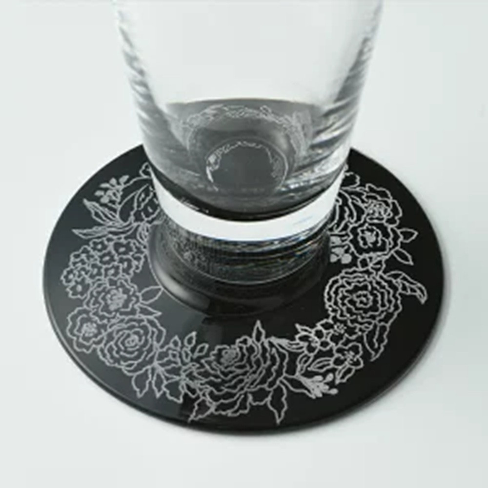 みよし漆器本舗 紀州塗り ぬりもん de Verre ピルスナーグラス 銀 蒔絵 ボタニカル 285ml