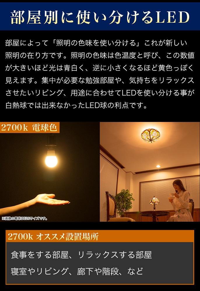 LED電球 E17サイズ ×4本 2700K電球色 aku101166401