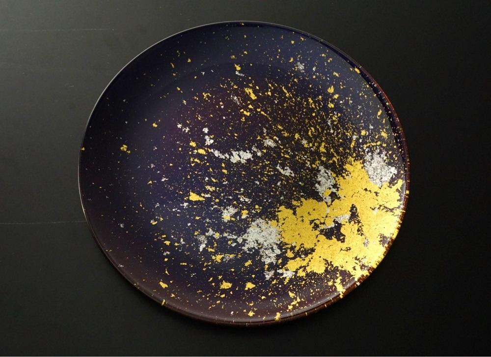 フラットプレートM（MAJO金箔・ブルー）