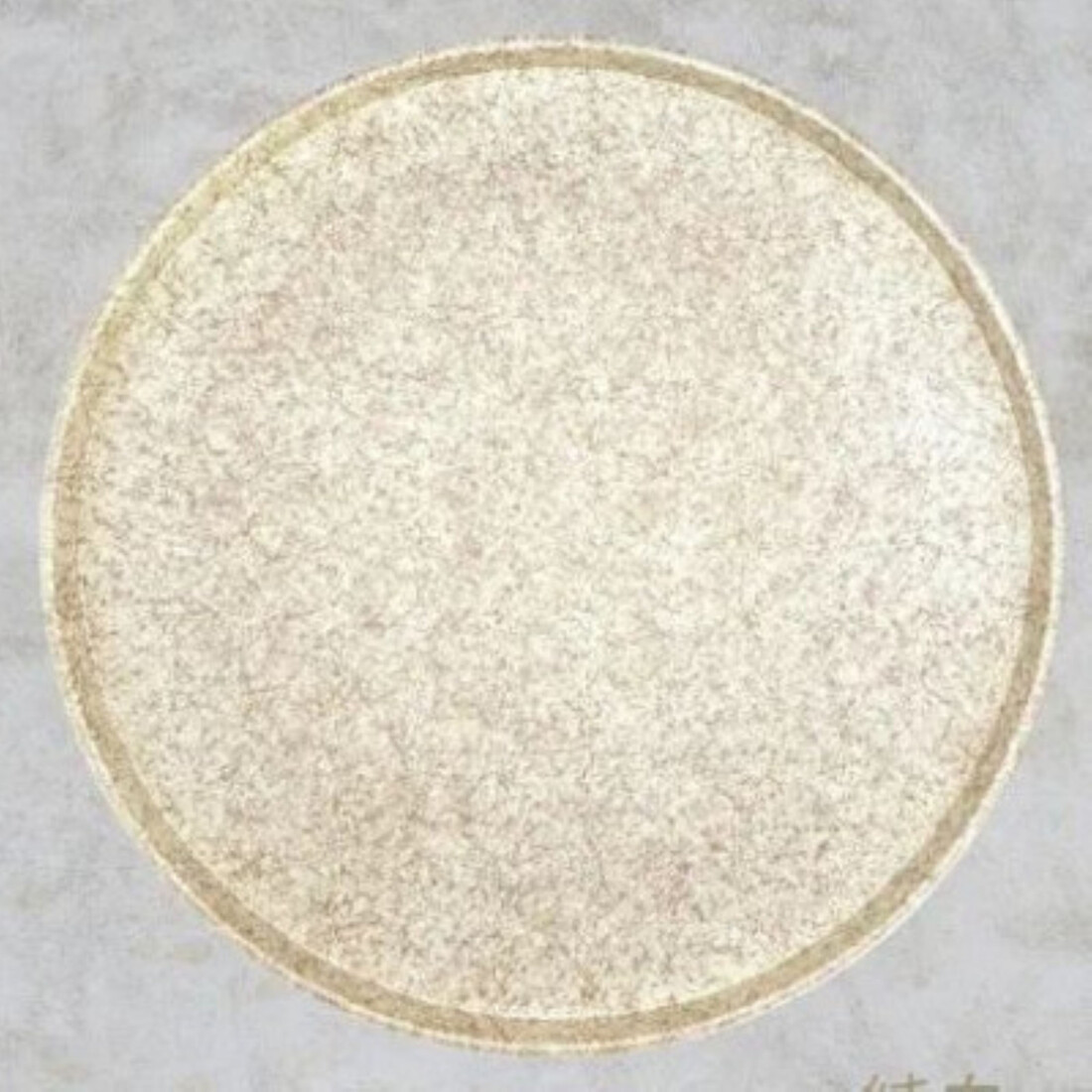 木製 丸トレイ 乱糸 (マット仕上げ) 純白［NF66］